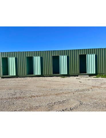 Contentor Marítimo 12 metros - Altura Extra - Dividido em 4 boxes