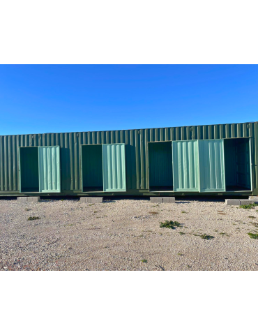 Contentor Marítimo 12 metros - Altura Extra - Dividido em 4 boxes