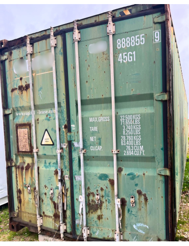 Contentor Marítimo 12 metros - Altura Extra (40' HC)