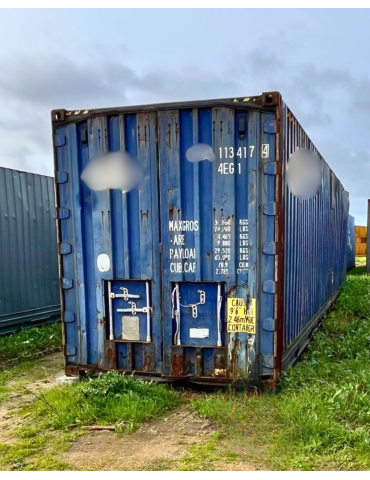 Contentor Marítimo 12 metros - Altura Extra (40' HC)