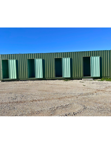 Contentor Marítimo 12 metros - Altura Extra - Dividido em 4 boxes