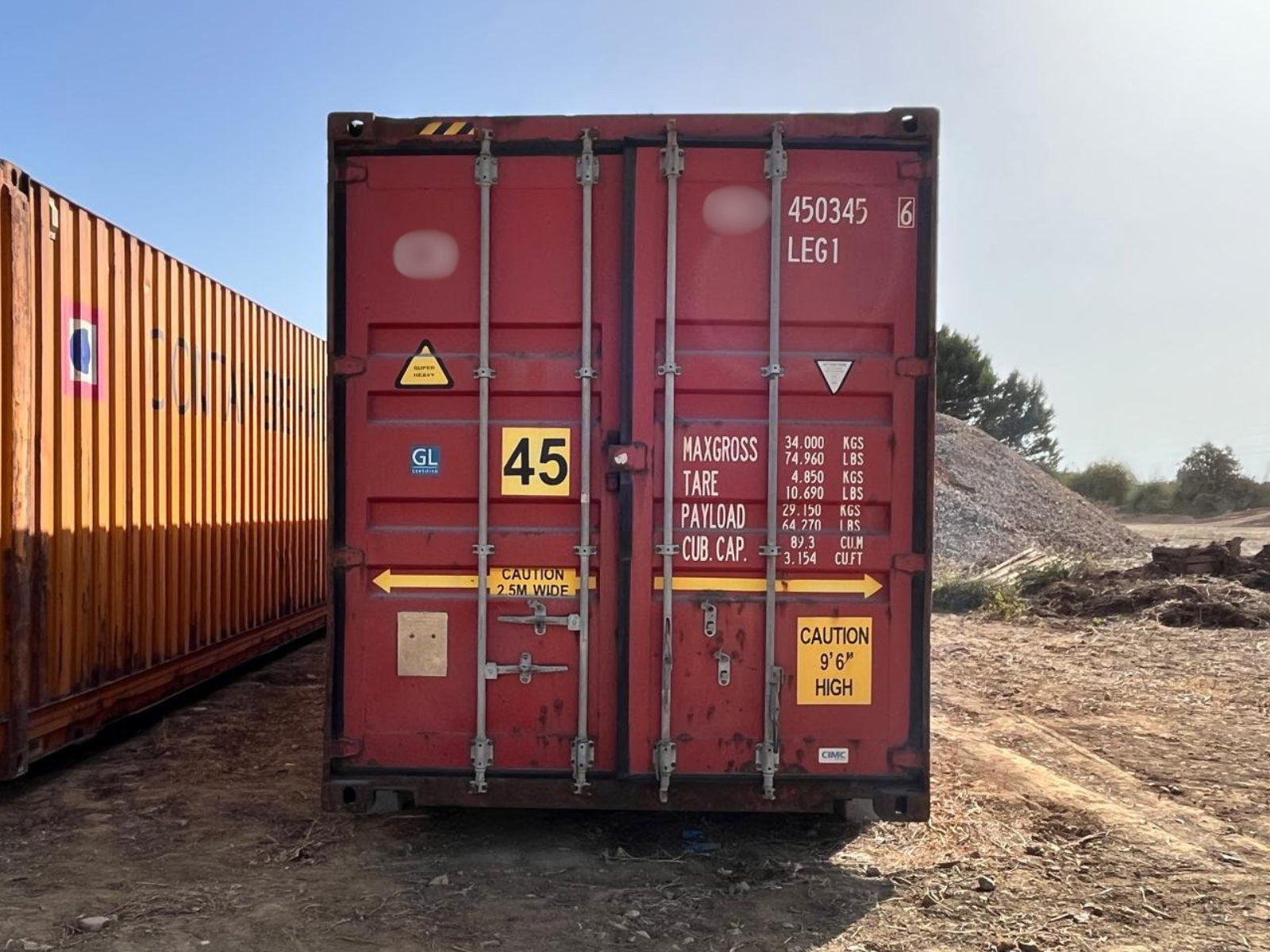 45ft Altura Extra Container